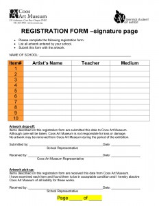 REGISTRATION FORM - signature page